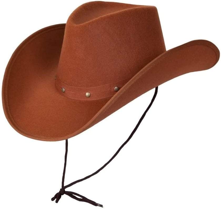 2 Pack Black and Brown Adults Cowboy Hats