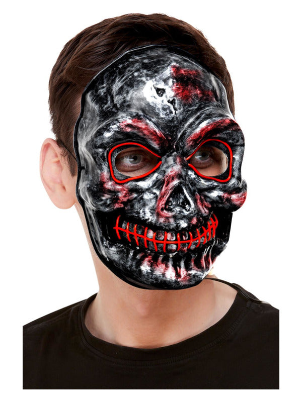 Skeleton Light Up Mask Glow-in-the-Dark Facial Accessory