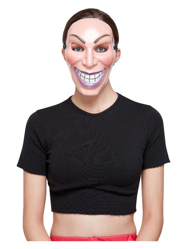 Female Smiler Mask Emoticon-Themed Party Accessory