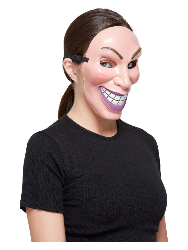 Female Smiler Mask Emoticon-Themed Party Accessory