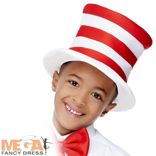 Kids Stripy Hat, Red & White