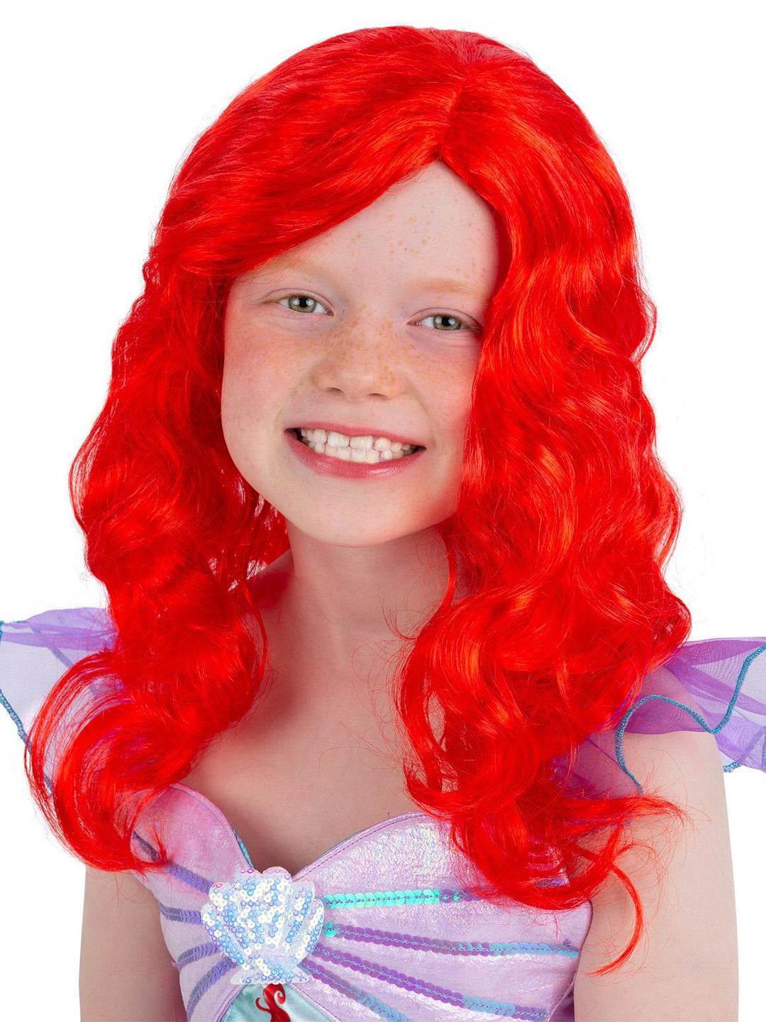 Red Mermaid Costume Accessory Wig for Girls