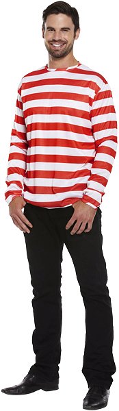 Red and White Striped Top Costume Accessory