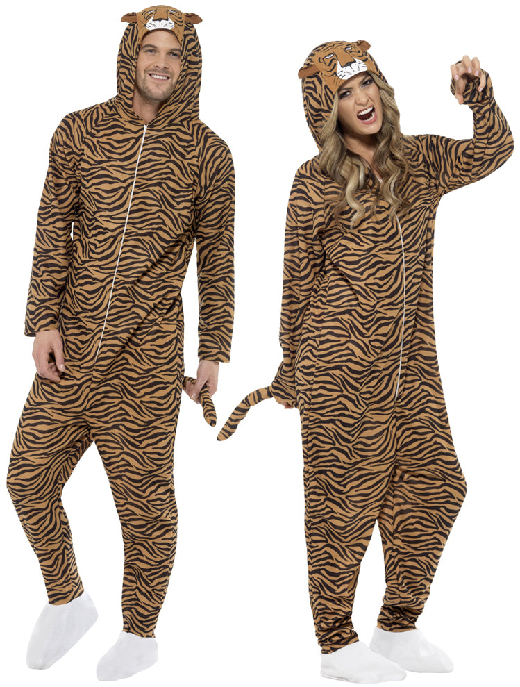 Adults Tiger Fancy Dress Costume Animal Outfit