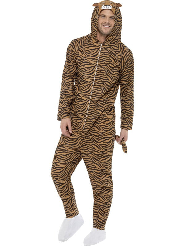 Adults Tiger Fancy Dress Costume Animal Outfit