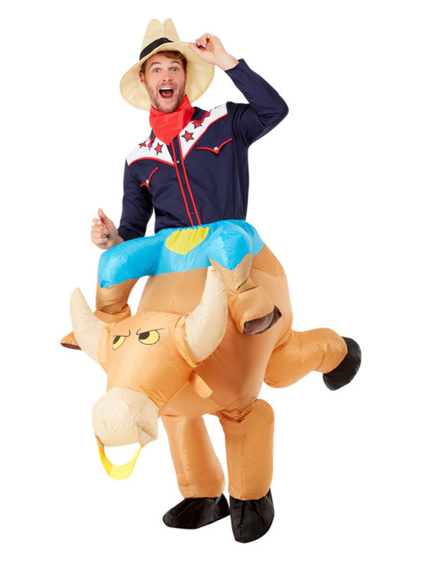 Inflatable Bull Rider Costume Rodeo Outfit