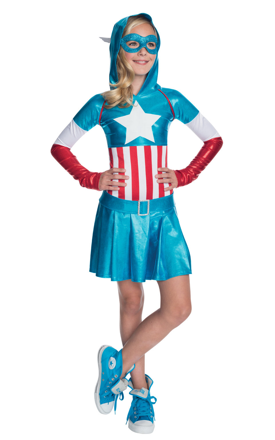 Captain America Hoodie Dress Fancy Dress