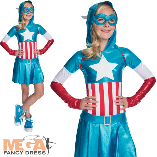 Captain America Hoodie Dress Fancy Dress