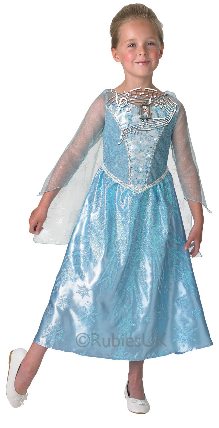 Girls Musical & Light Up Elsa Costume