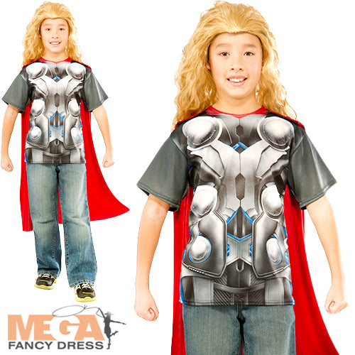 Thor Boys T-Shirt Costume Kit Superhero Outfit