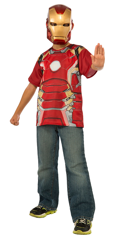 Iron Man Boys T-Shirt Boys Costume Kit