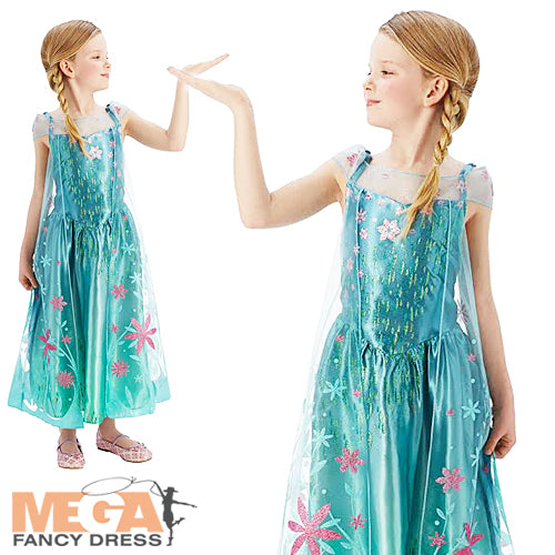 Frozen Fever Elsa Costume Kids Fancy Dress