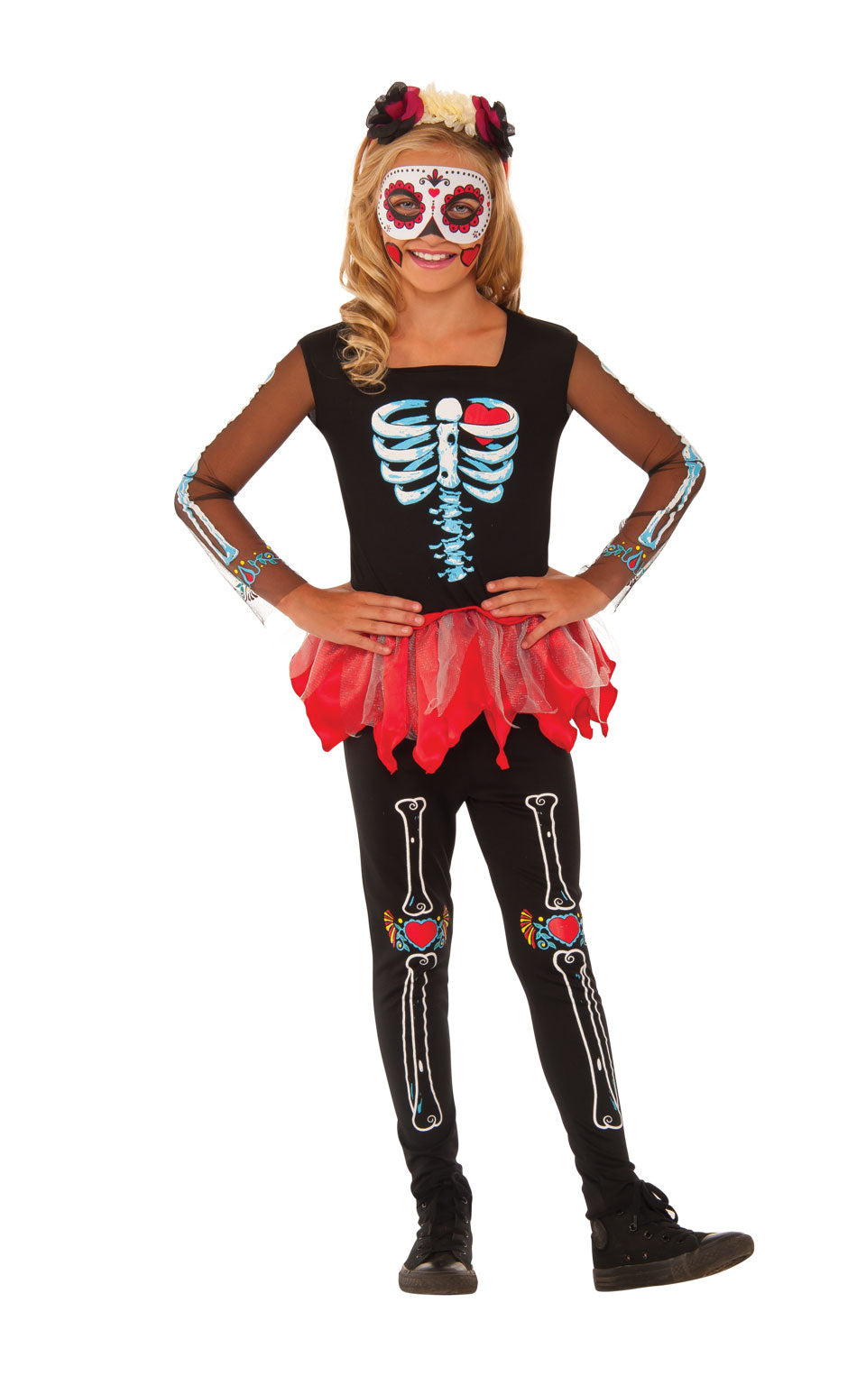 Scared To The Bone Girls Costume Kids Fancy Dress