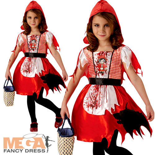 Girls Dead Riding Hood Fairy Tale Halloween Horror Costume