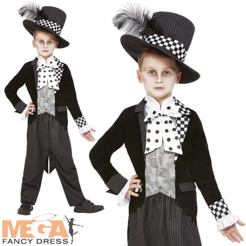 Boys Dark Wonderland Mad Hatter Costume