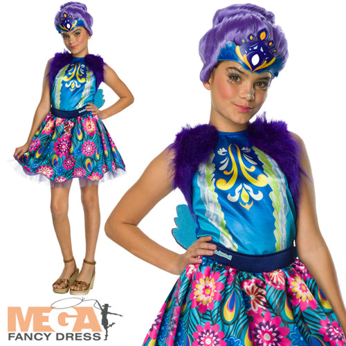 Enchanted Forest Girls Patter Peacock Costume