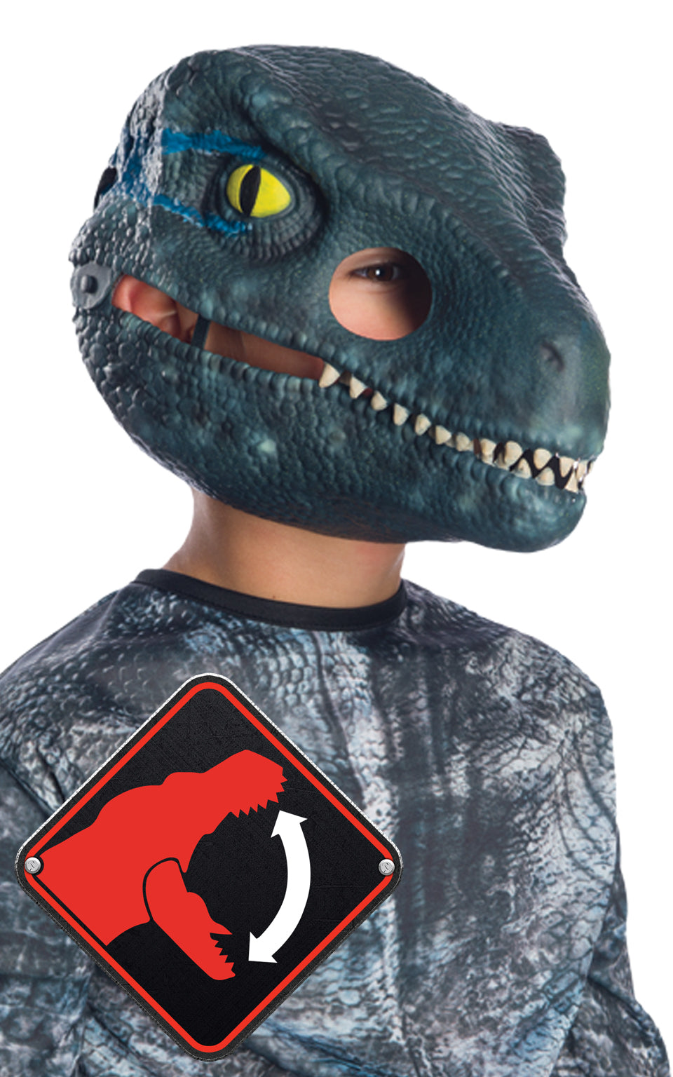 Velociraptor "Blue" Movable Jaw Mask Dinosaur Accessory