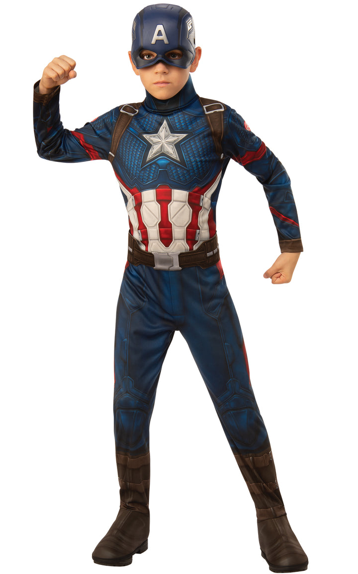 Boys Captain America Marvel Avengers Endgame Superhero Costume