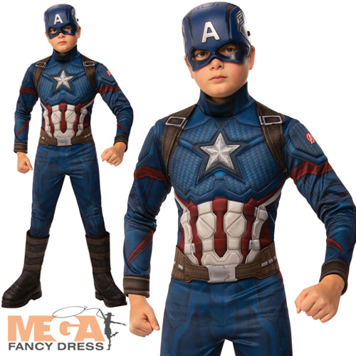 Marvel Deluxe Captain America Boys Costume