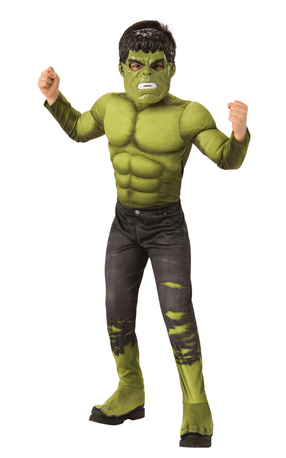 Boys Deluxe Hulk Fancy Dress Marvel Avengers Superhero Costume