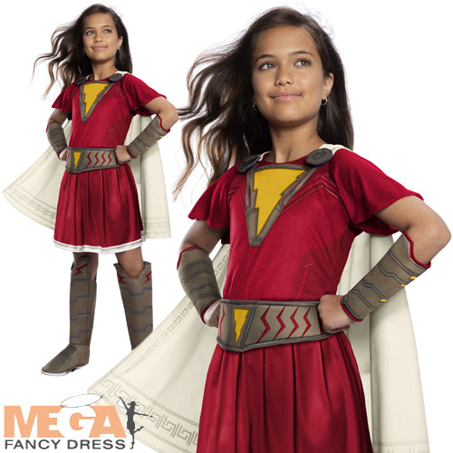 Girls Mary Marvel Shazam DC Superhero Costume