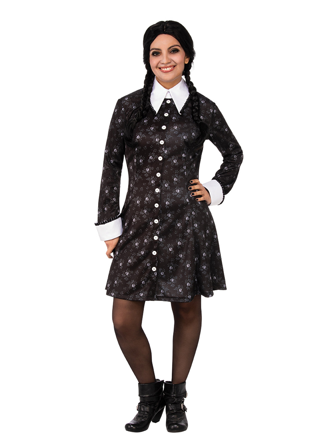 The Addams Family Licensed Wednesday Addams Ladies Costume