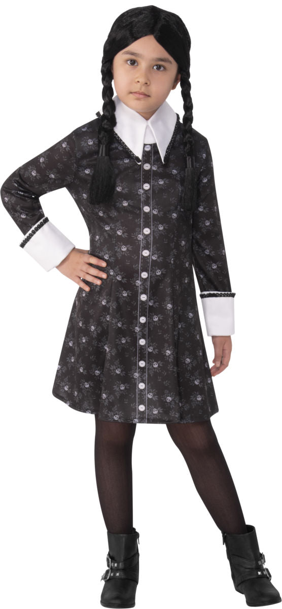 The Addams Family Licensed Wednesday Addams Girls Costume