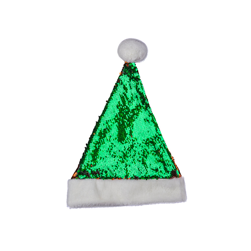 Deluxe Sequin Santa Hat Christmas Accessory