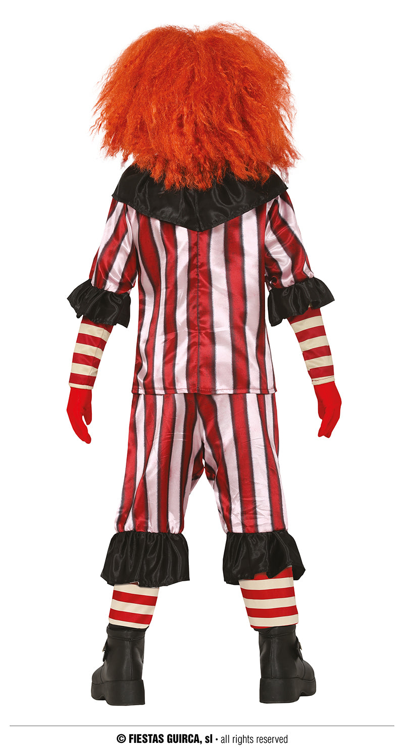 Scary Vintage Clown Boys Halloween Fancy Dress Costume