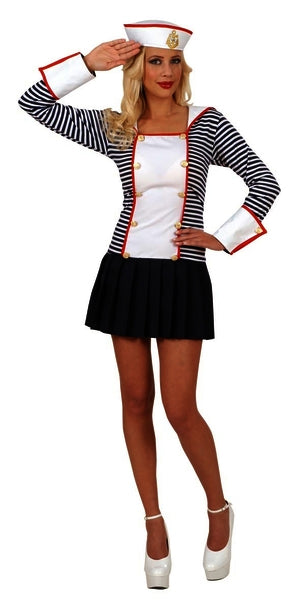 Ladies Navy Sailor Military Uniform Costume
