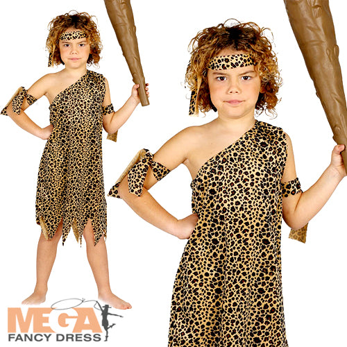 Kids Stone Age Caveman Cave Boy Costume