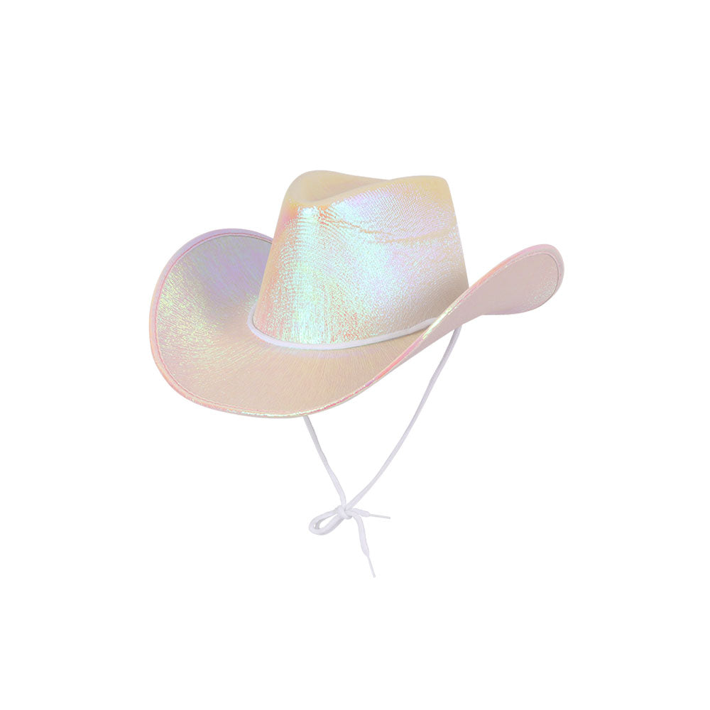 White Iridescent Cowboy Hat