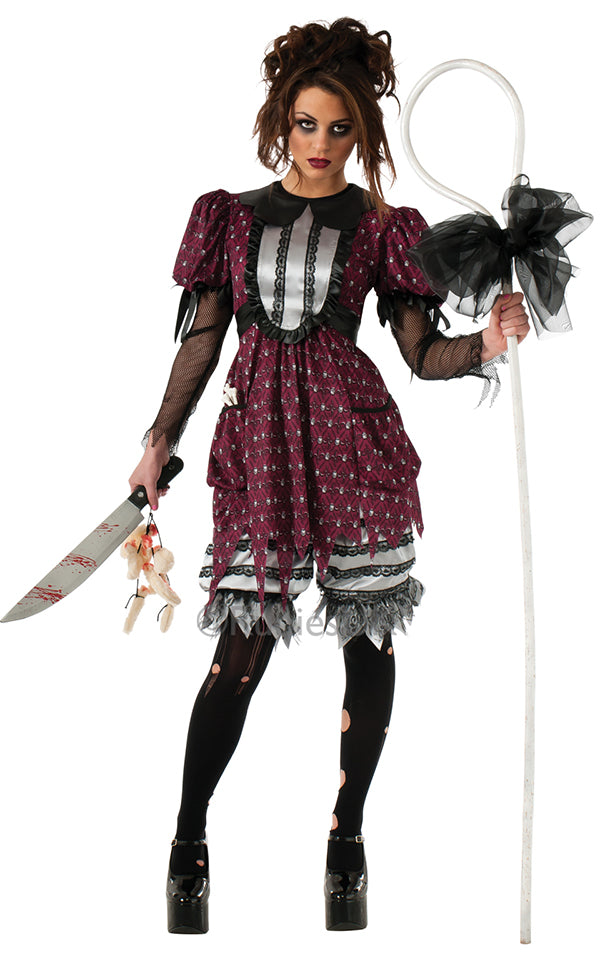 Ladies Little Bo Peep Creep Halloween Fairytale Horror Costume