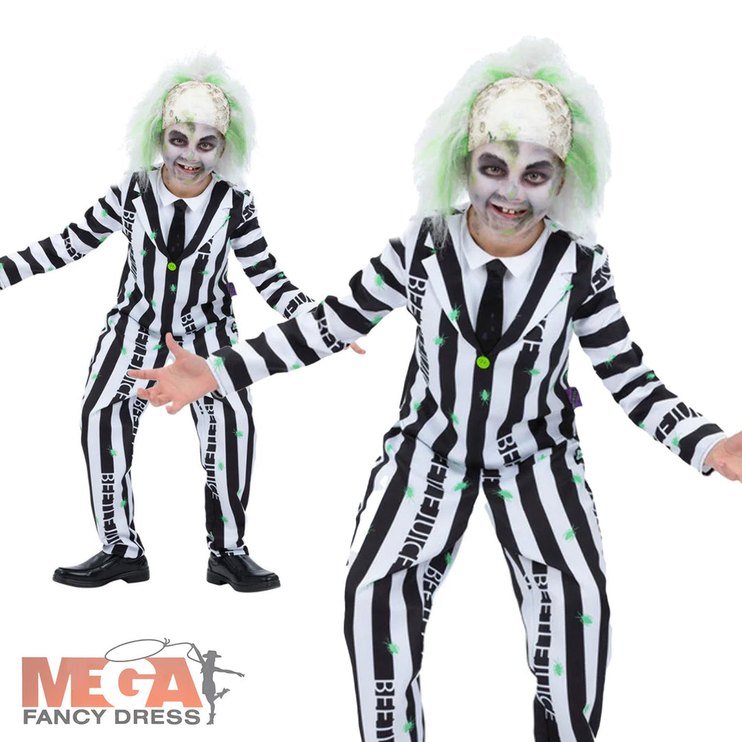 Officially Licensed Beetlejuice Halloween Boys Fancy Dress Costume
