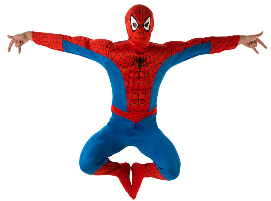 Deluxe Spiderman Mens Costume Superhero Outfit
