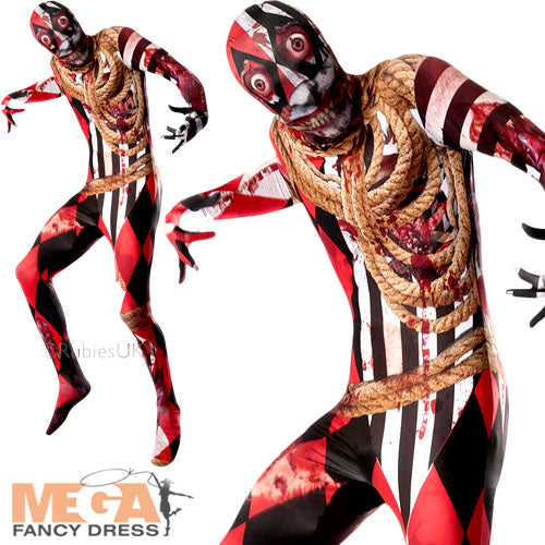 Mens Acro Splat Halloween Horror Circus Costume