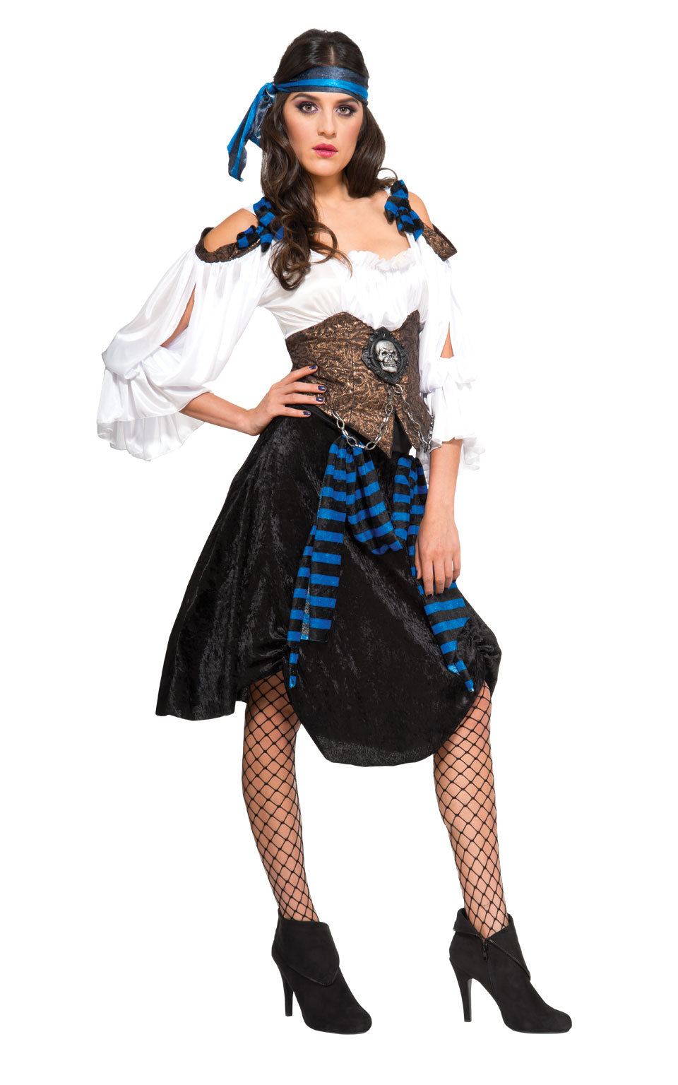 Ladies Rum Runner Pirate High Seas Voyager Book Day Fancy Dress Costume