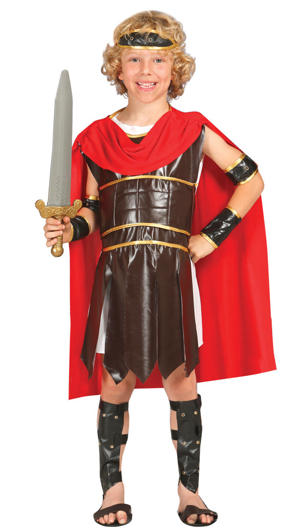 Boys Roman Warrior Soldier Gladiator Historical Costume