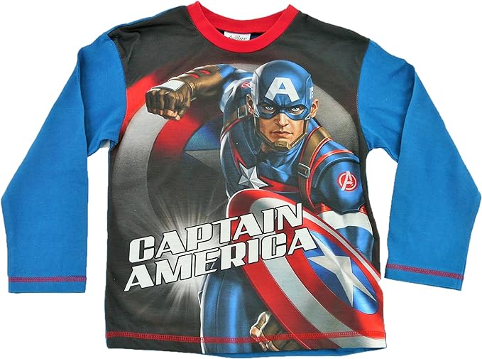 Official Boys Captain America Superhero Pyjamas