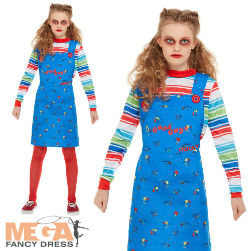Girls Chucky Halloween Fancy Dress Costume