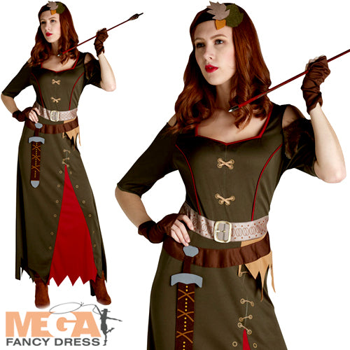 Ladies Maid Marion Medieval Fairy Tale World Book Day Costume