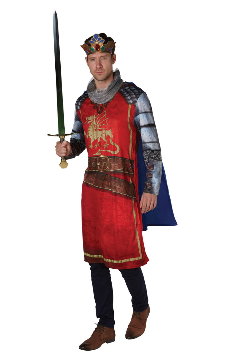 Men's King Arthur Fancy Dress Medieval Historical World Book Day Costume