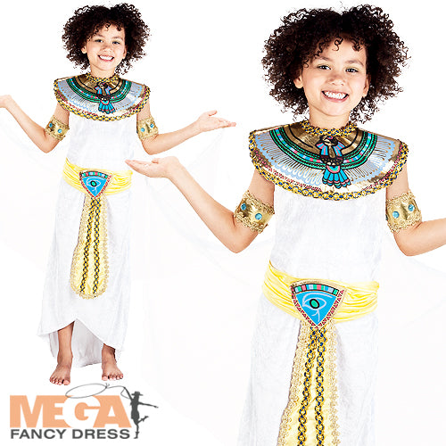 Girls Egyptian Princess Ancient Egypt Queen Cleopatra Fancy Dress Costume