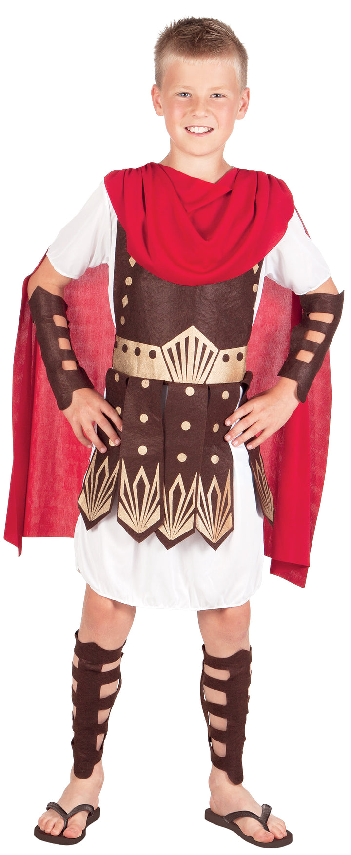 Boys Roman Gladiator Fancy Dress Grecian Warrior Costume