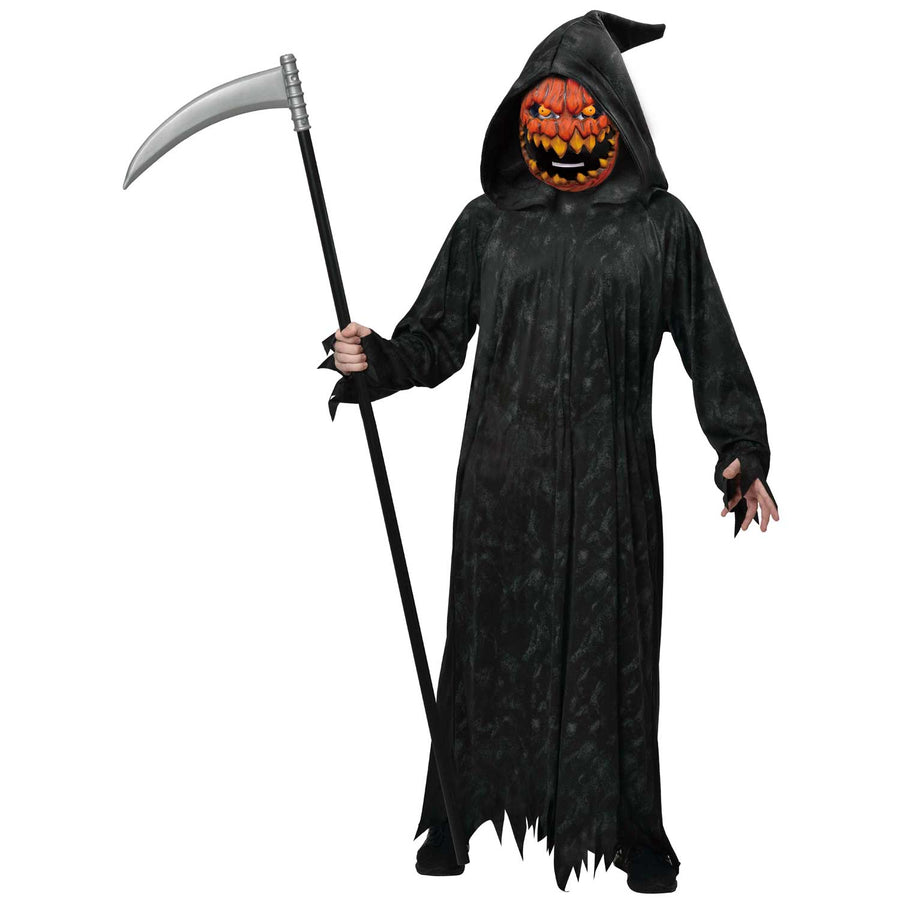 Pumpkin Grim Reaper Mens Halloween Costume