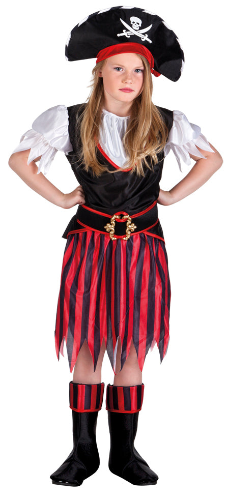 Girls Pirate Captain Caribbean Buccaneer Book Day Fancy Dress Costume