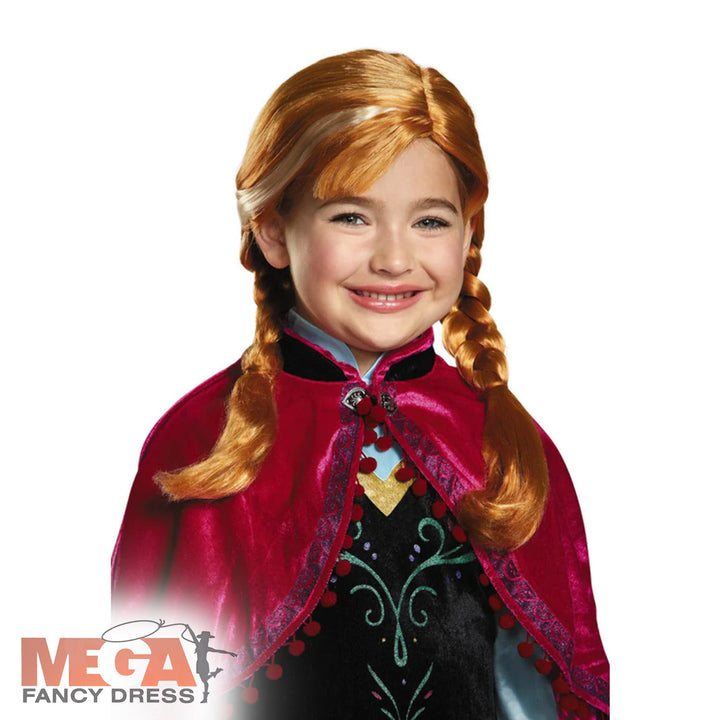 Girls Disney Frozen Anna Wig