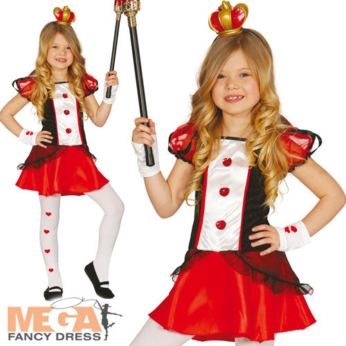 Alice in Wonderland Queen Of Hearts Girls Costume
