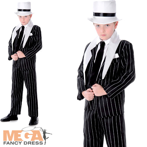 Boys Gangster 20s Mafia Bugsy Malone Childrens Costume