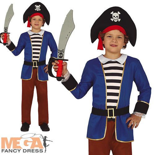 Boys Pirate Buccaneer World Book Day Halloween Fancy Dress